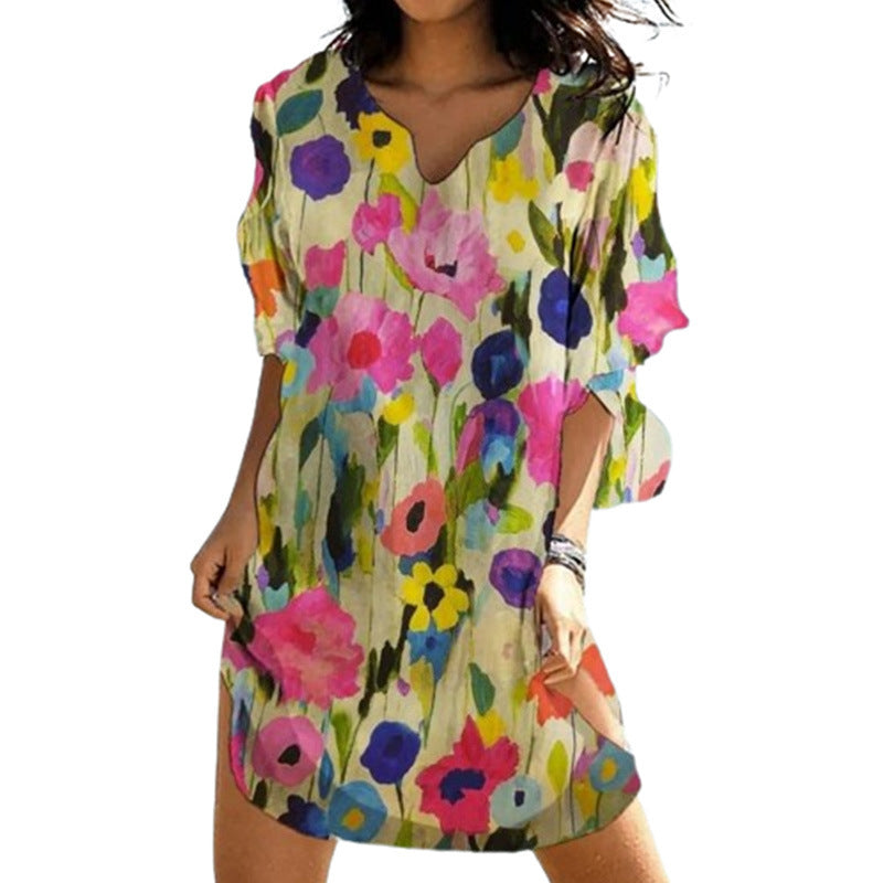 Summer Sweet Floral Vacation Dress