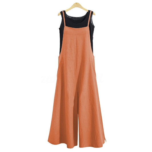 Women's Loose-Fit One-Piece Wide-Leg Casual Jumpsuit