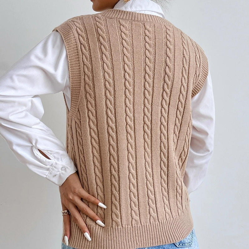 Women's Stylish All-Match Knitted Sweater Vest