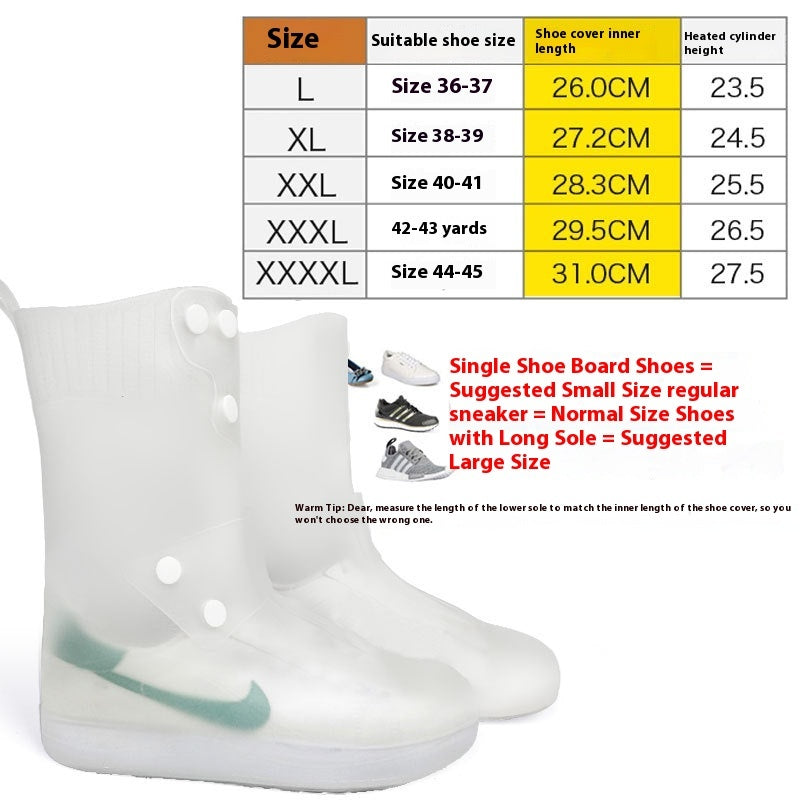 Waterproof Non-Slip Silicone Shoe Covers – Thickened and Wear-Resistant Sole