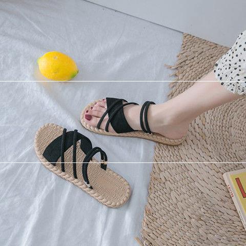 Women's Sandals Slip-on Flat-bottomed Outer Wear