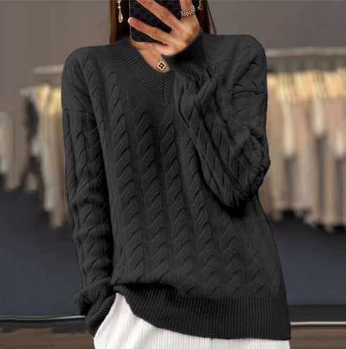 Women's V-Neck Pullover Sweater