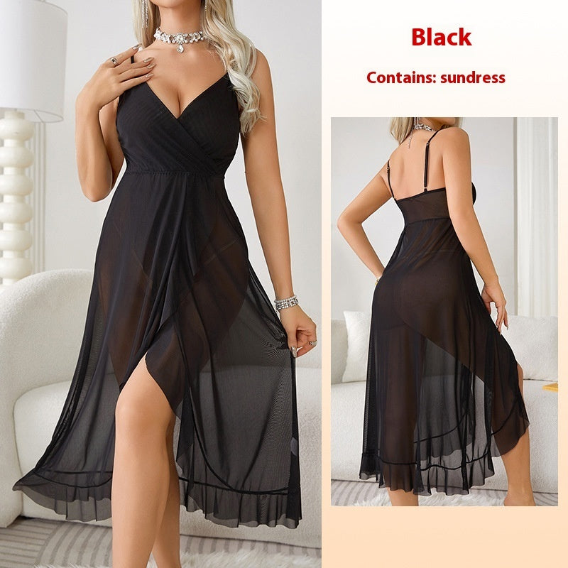 V-Neck Backless Sleeveless Sling Dress