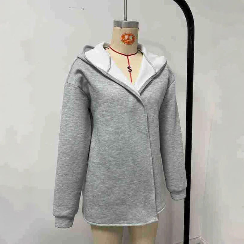 Women's Hooded Fleece Jacket Coat - Warm and Stylish Outerwear