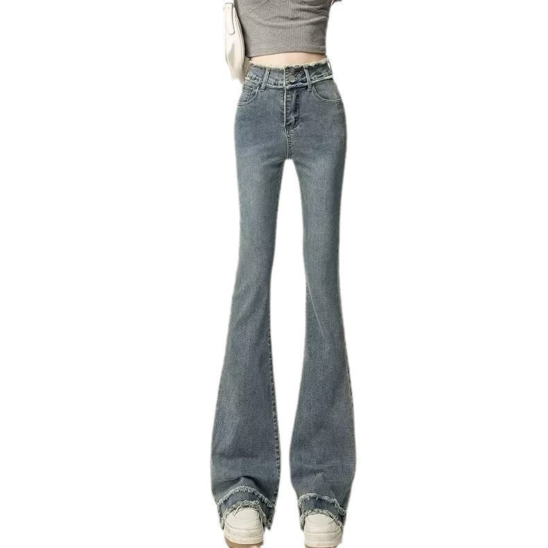 Retro Light-Wash Slightly Flared Jeans