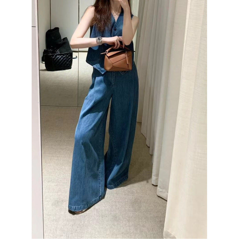 Vest High-grade Wide-leg Pants