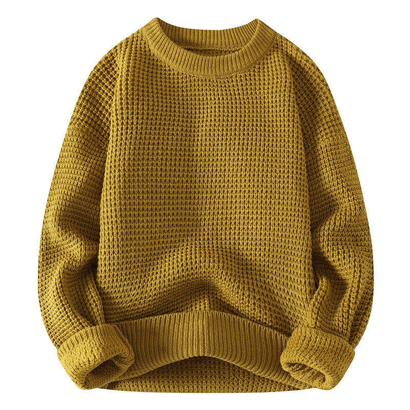 New Round Neck Thick Knit Men's Sweater – Vintage Quality Design