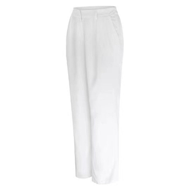 High-Waist Wide-Leg Pants with Versatile Belt