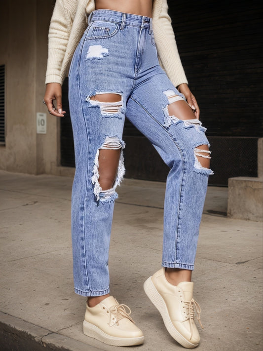 2025 Women's New Jeans, Casual Street Style, Fashionable And Versatile, Women's Wear