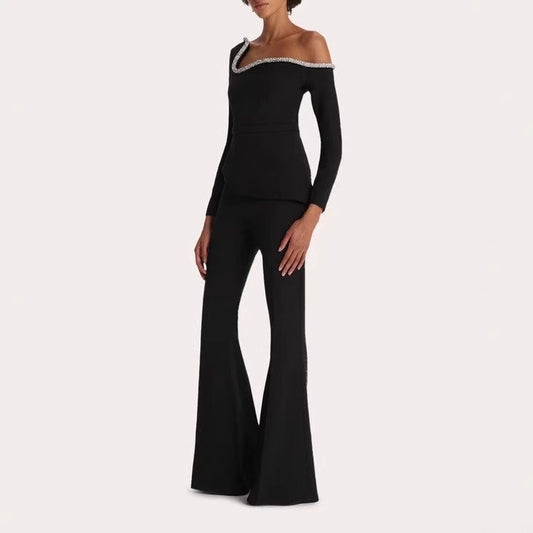 Women's Long-Sleeve Waist and Belly Shaping Jumpsuit