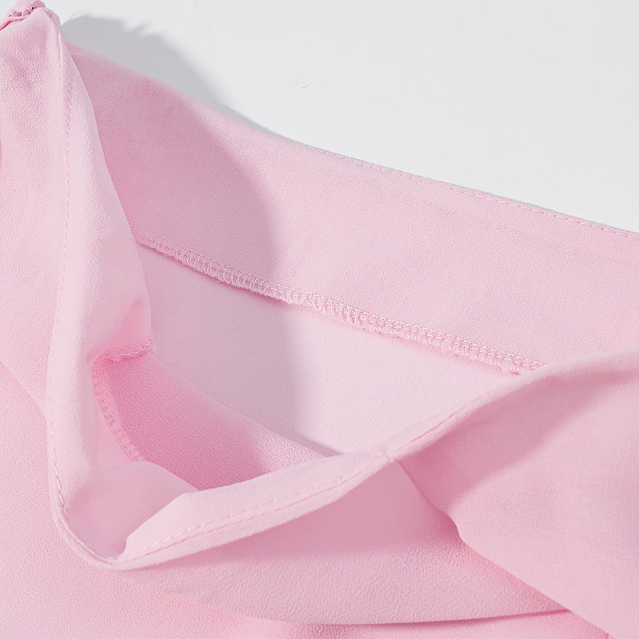 Women's Fashion Elegant Slim Satin High-waisted Skirt