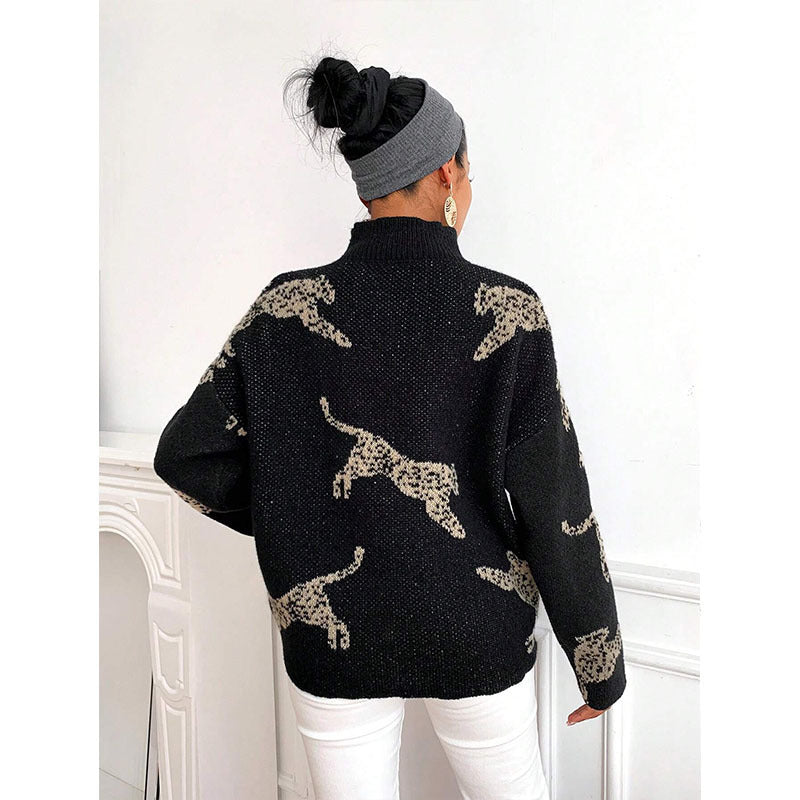 Women's Fleece Half-Turtleneck Sweater