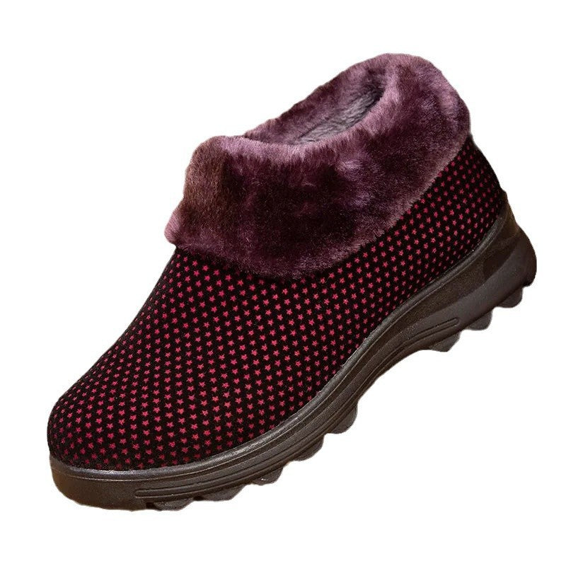 Women's Winter Cotton Shoes with Fleece Lining – Non-slip and Thermal for Extra Warmth