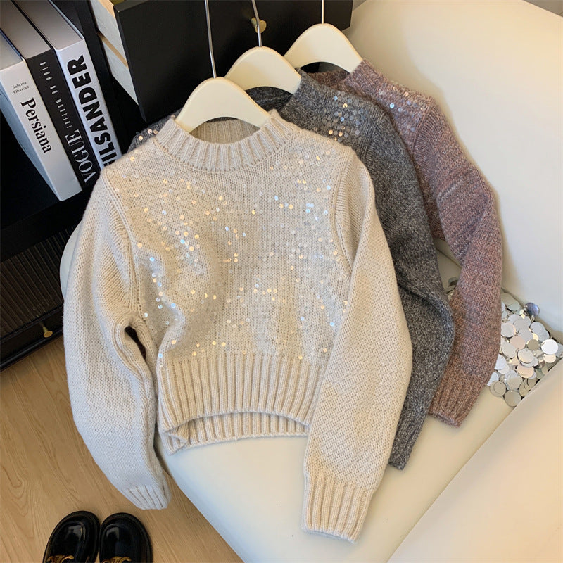 New Autumn and Winter Round Neck Knitwear Top for Women