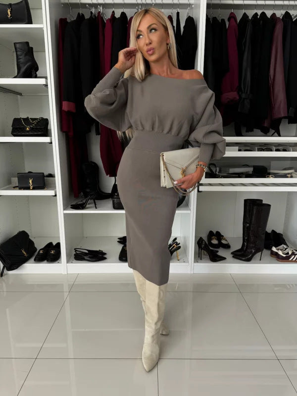 Women's Oversized Knit Slim-Fit Dress