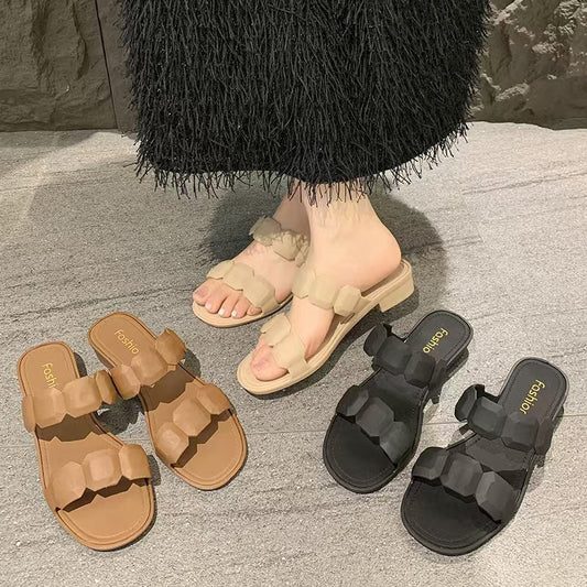 Women's Simple and Fashionable Square-Toe Sandals