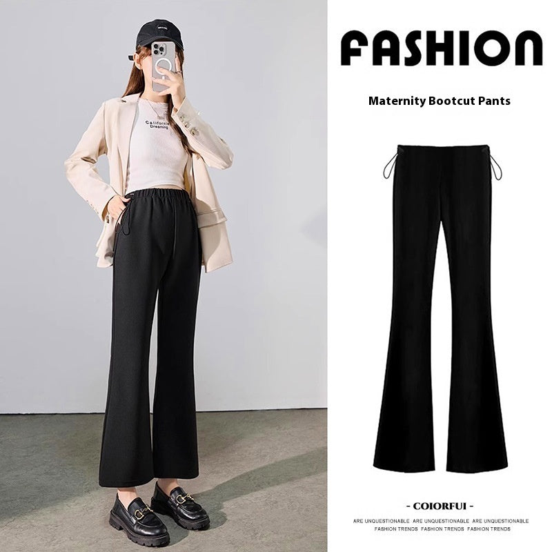 Plus Size Maternity Bootleg Pants for Spring and Autumn