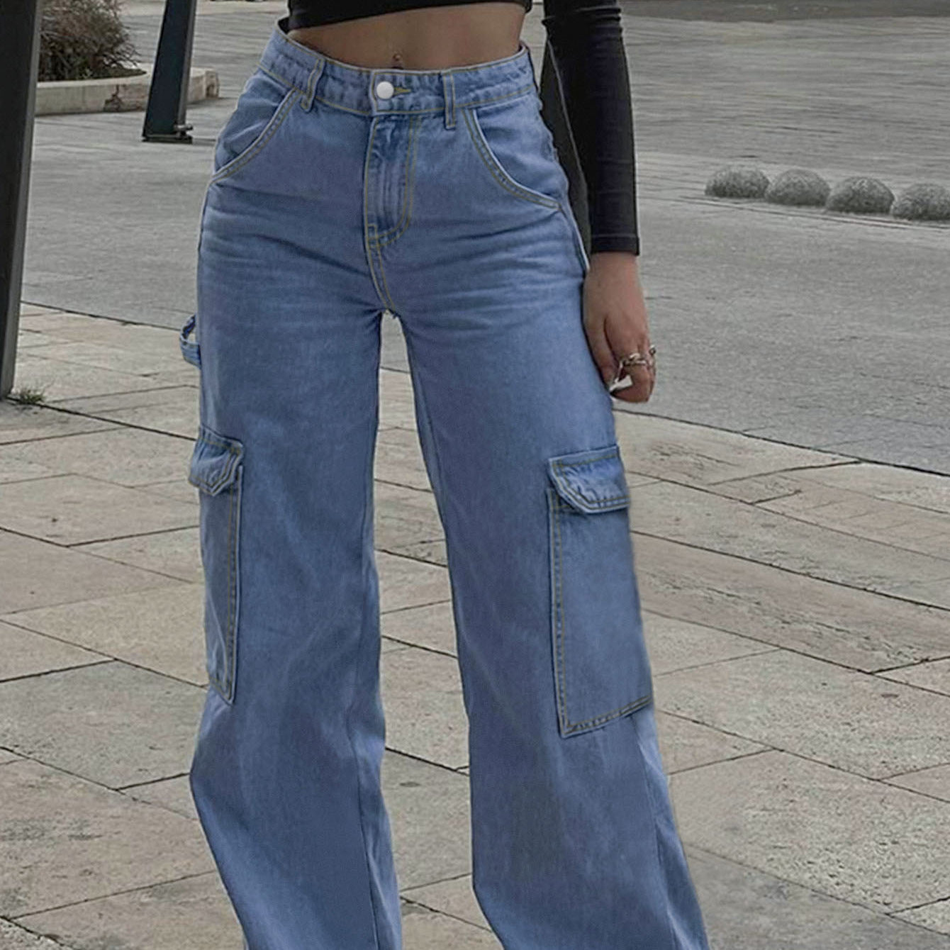 Women's Fashionable All-Match Straight Leg Jeans