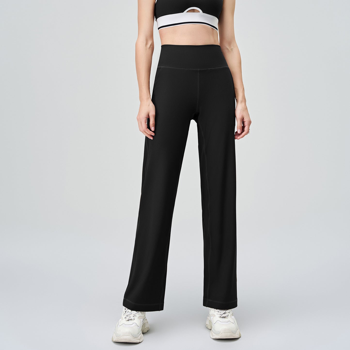 High-Waist Yoga Wide-Leg Casual Exercise Pants