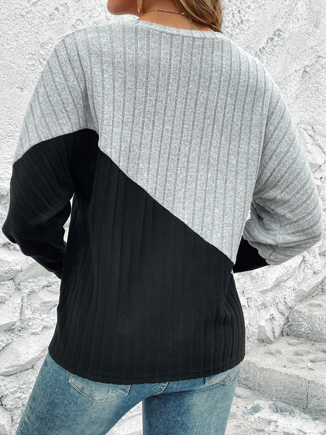 New Long Sleeve Waist-Defining Slim Fit Sweater