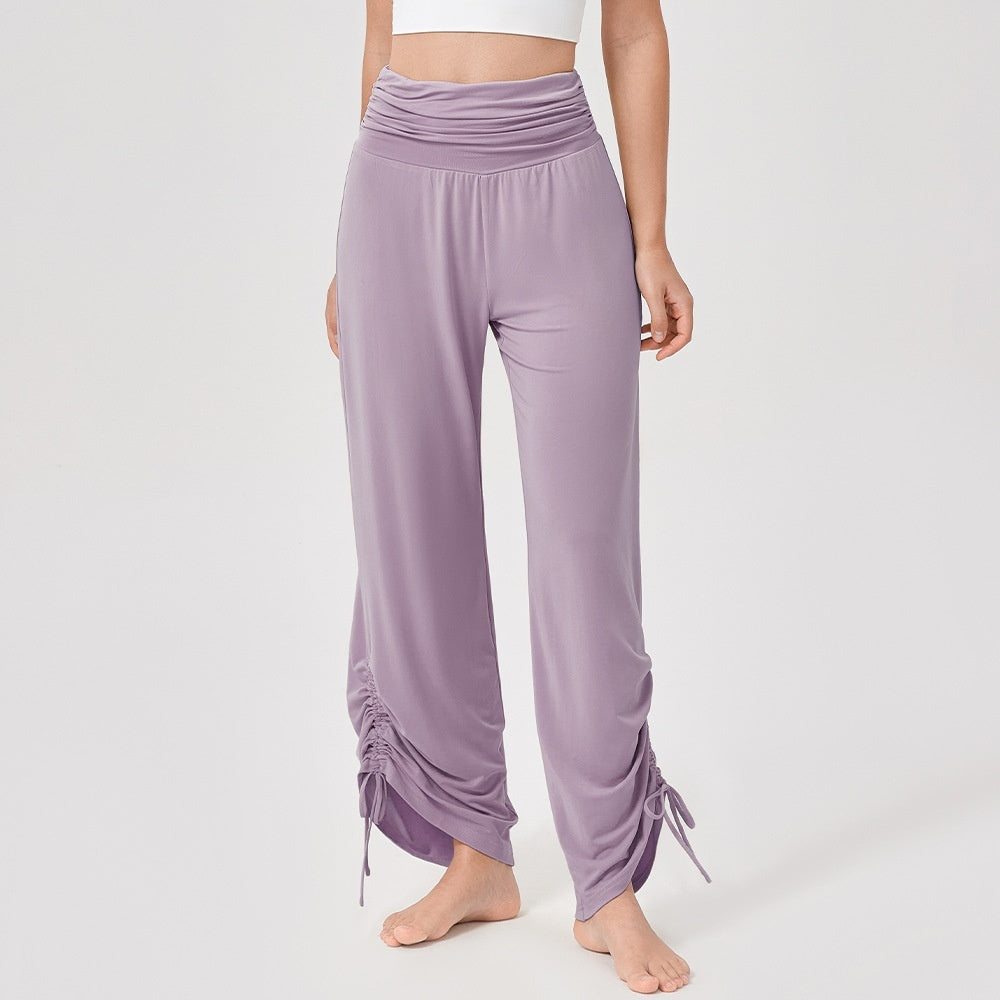 Women's Yoga High-Waist Loose Wide-Leg Pants – Soft, Draping, and Breathable