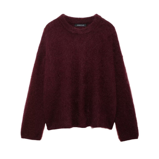 Women's Oversized Mohair Blend Pullover Sweater