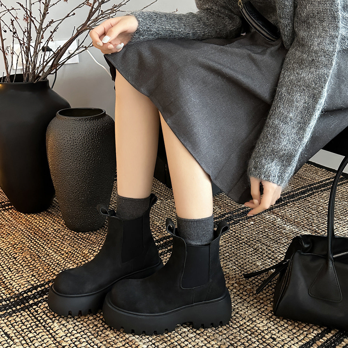 Women's Height-Increasing Elastic Boots - New Autumn and Winter Collection