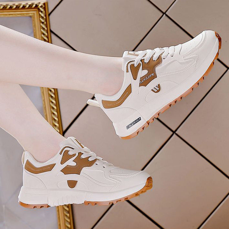 Korean Style Lightweight All-Matching Leather Casual Daddy Shoes for Women