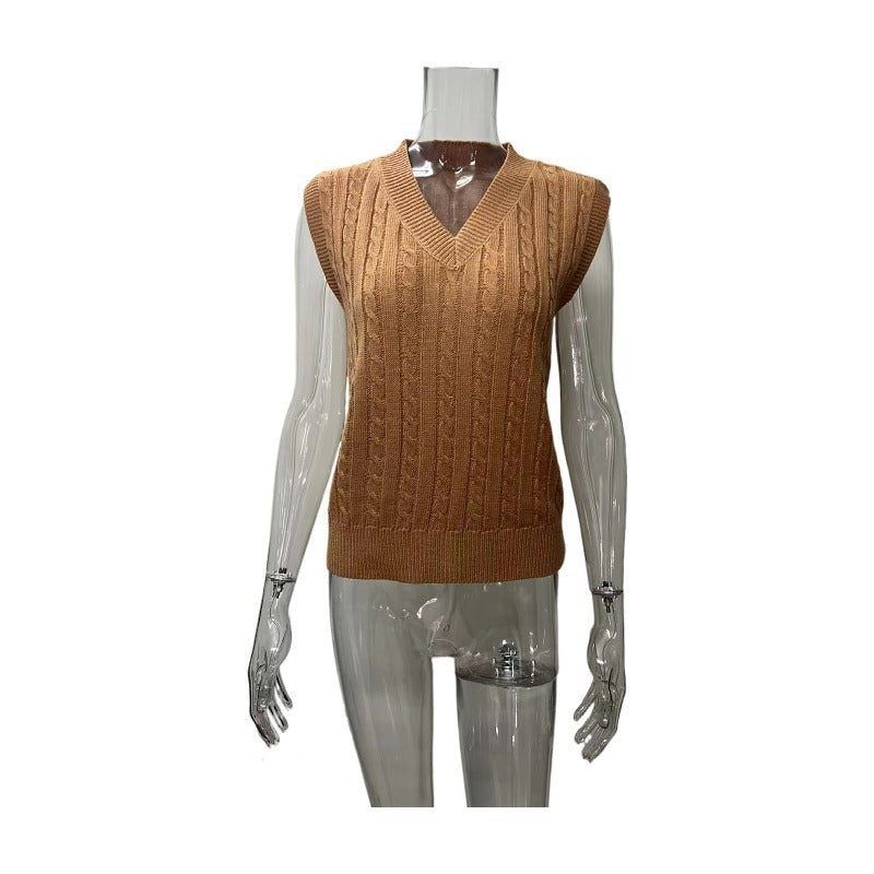 Women's Stylish All-Match Knitted Sweater Vest