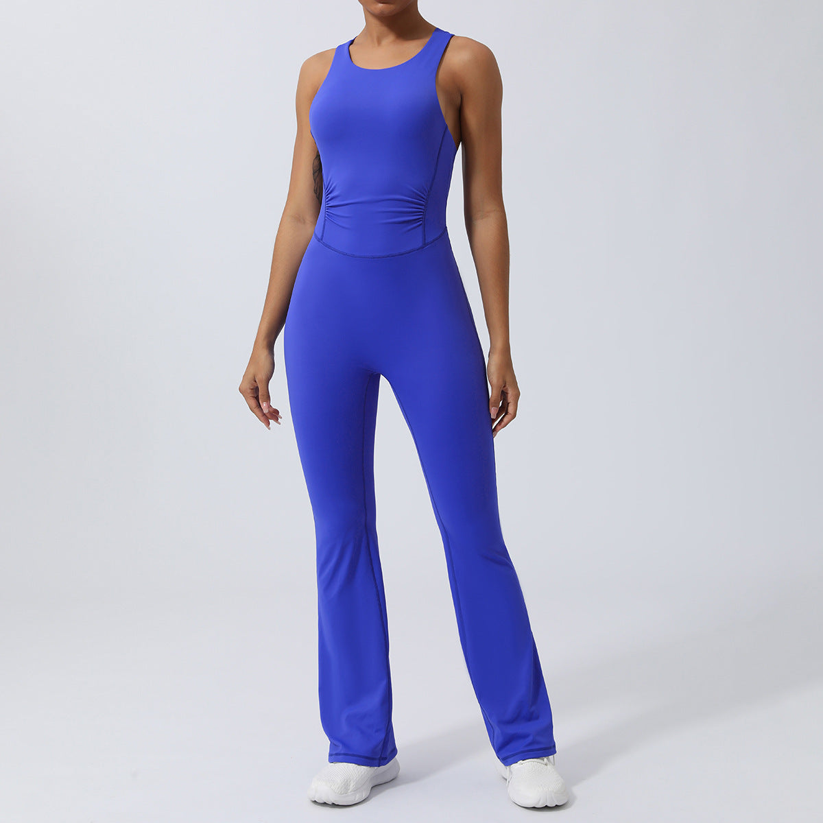 Slim-Fit Yoga Jumpsuit for Workouts, Hip-Lift and Belly-Shaping Design