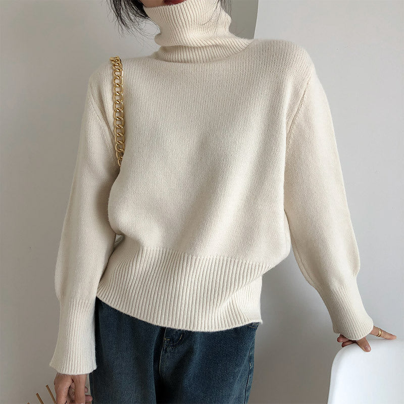 Women's Loose and Simple Solid Color Pullover Sweater