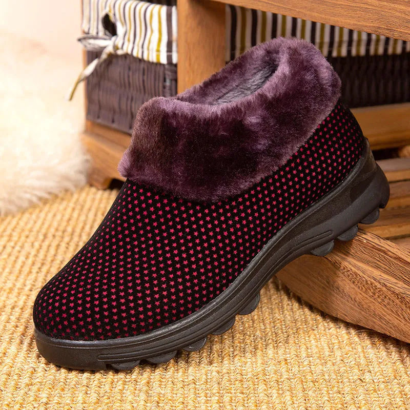 Women's Winter Cotton Shoes with Fleece Lining – Non-slip and Thermal for Extra Warmth