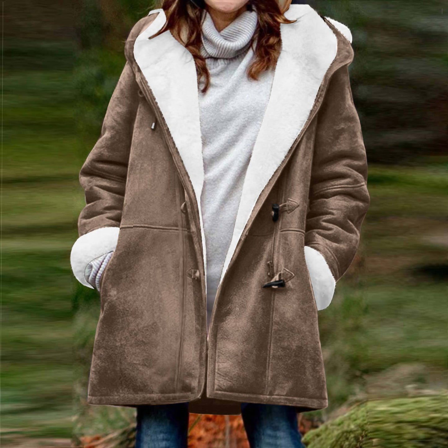 Women's Warm Suede Fleece-Lined Jacket