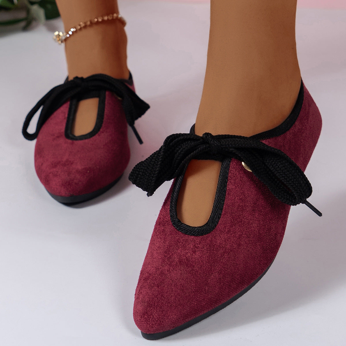 Bow Low-Cut Flat Casual Pumps Shoes