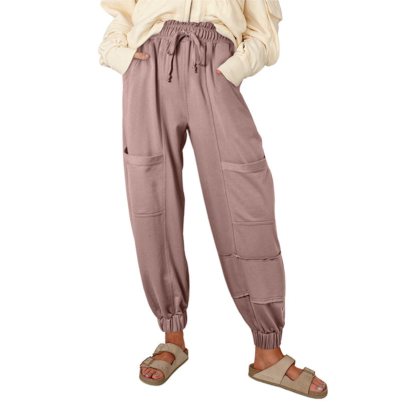 Versatile Multi-Pocket Harem Pants for Women