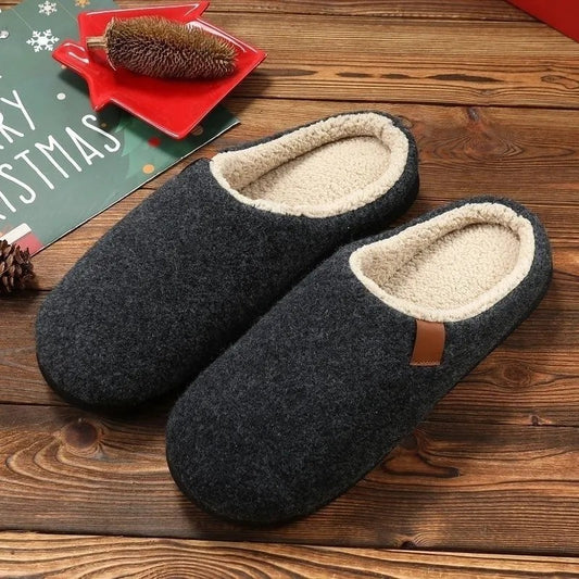 Warm Flat Heel Round Toe Shoes with Anti-Cashmere Sewing Design