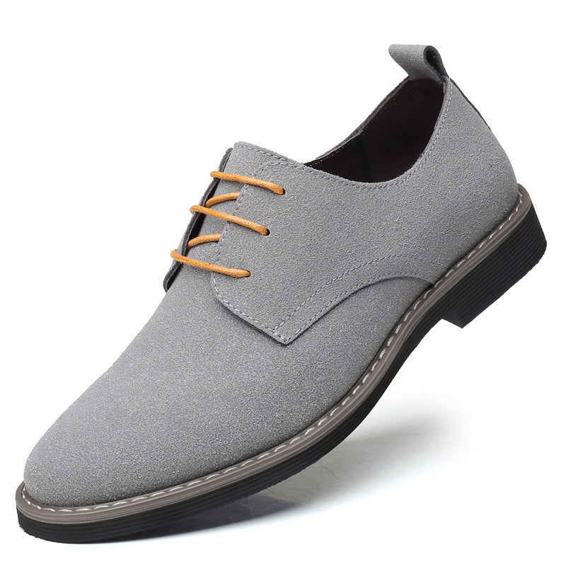 Men's Plus Size Frosted Casual Shoes - Fashionable British Style