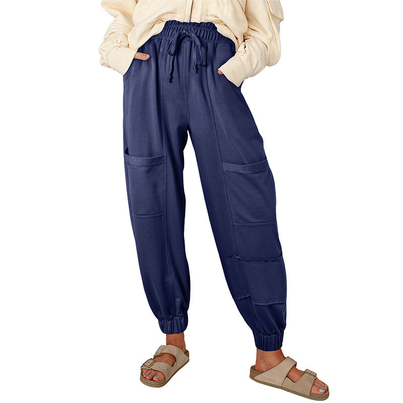 Versatile Multi-Pocket Harem Pants for Women