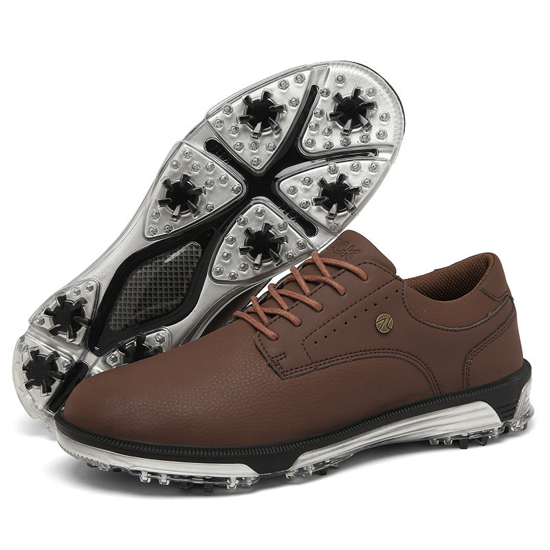 Men's PU Leather Golf Shoes - Non-Slip and Wear-Resistant