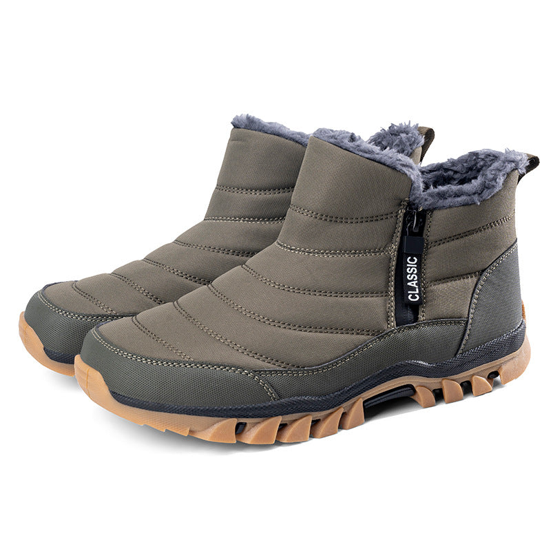 Winter and Spring Non-Slip Hiking Shoes with Warmth Retention Material