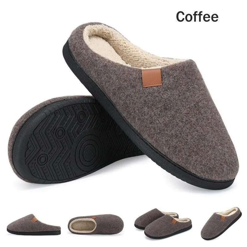 Warm Flat Heel Round Toe Shoes with Anti-Cashmere Sewing Design