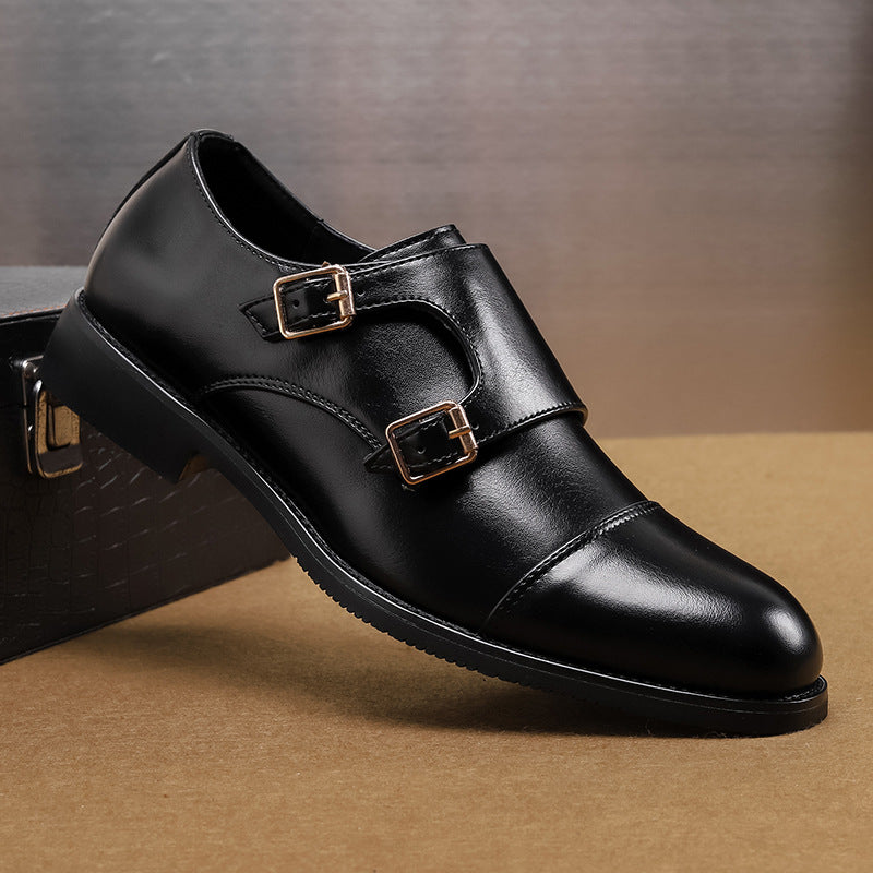 Plus Size Men's Casual Leather Shoes - Business Formal Wear Design