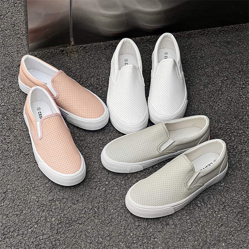 Korean-Style Breathable Slip-On Sneakers for Men and Women Couples