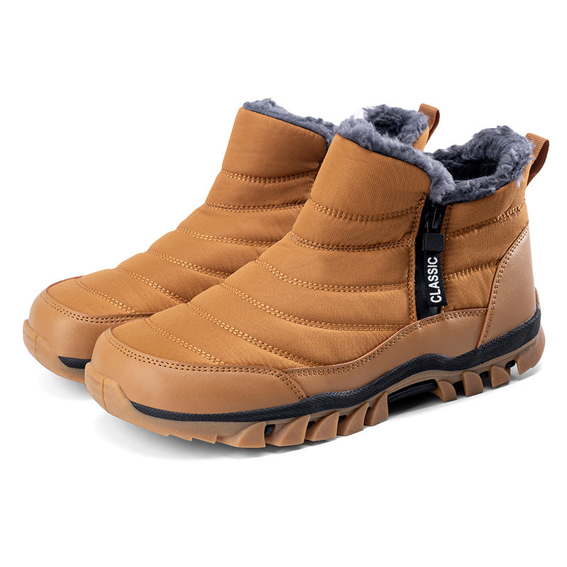 Winter and Spring Non-Slip Hiking Shoes with Warmth Retention Material