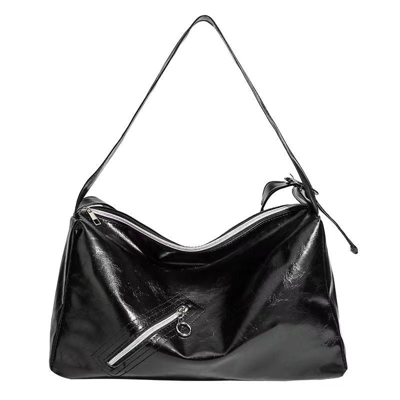 Soft Leather Textured Tote Fashion Crossbody Shoulder Bag