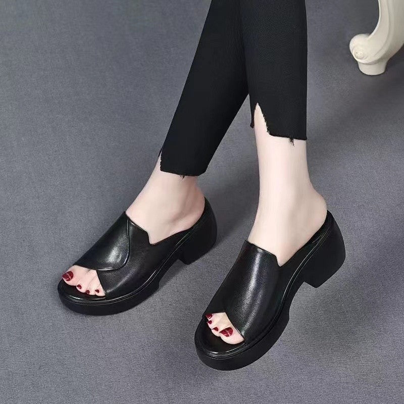 Women's Fashionable All-Match Wedge Heel Sandals - Platform Style to Elevate the Look