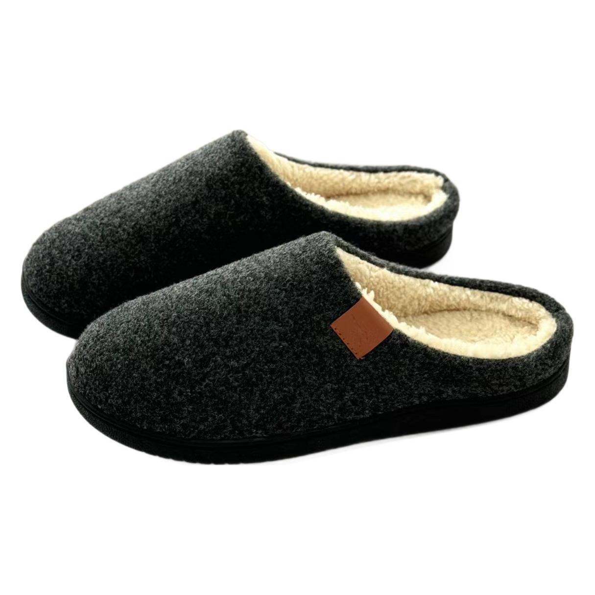 Warm Flat Heel Round Toe Shoes with Anti-Cashmere Sewing Design