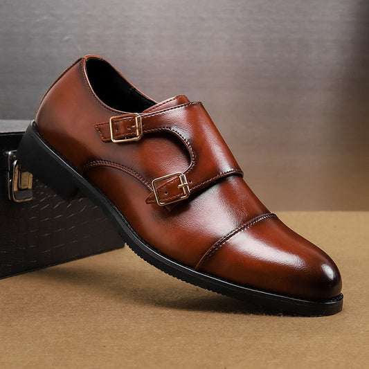 Plus Size Men's Casual Leather Shoes - Business Formal Wear Design