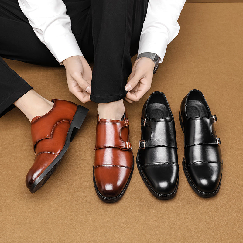 Plus Size Men's Casual Leather Shoes - Business Formal Wear Design