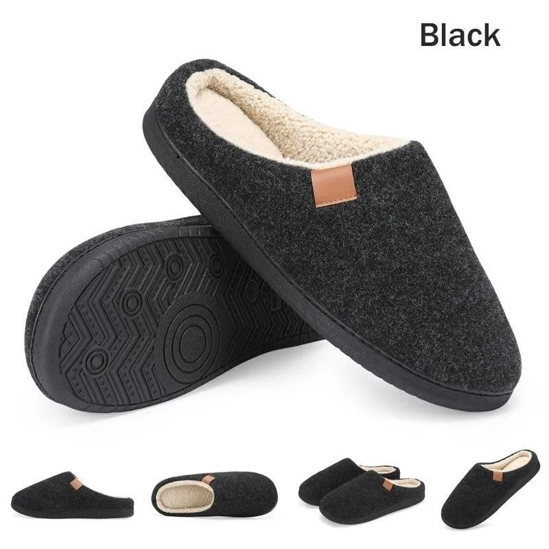 Warm Flat Heel Round Toe Shoes with Anti-Cashmere Sewing Design